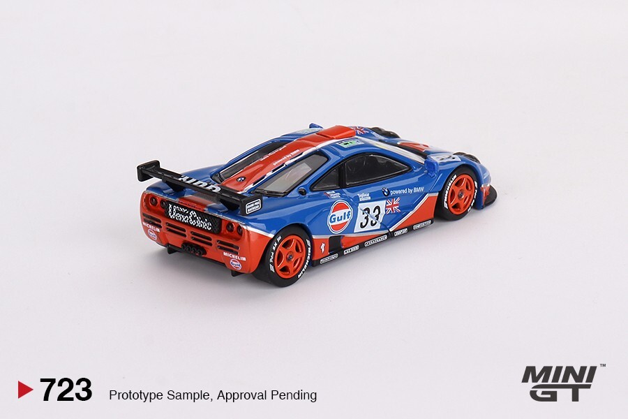 Mini GT 1:64 McLaren F1 GTR #33 1996 Le Mans 24Hr Gulf #723