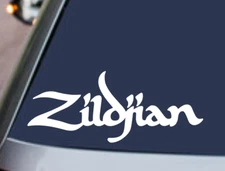 ZILDJIAN CYMBALS LOGO Vinyl Decal Sticker Car Rear Window Wall Musician Drummer