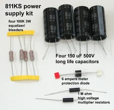811KS Ameritron AL811 811H Power Supply Rebuild Kit 500volt long-life capacitors