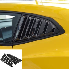 🏆Quarter Glass Side Rear Window Louvers Decor Cover Trim for Chevy Camaro 2017+
