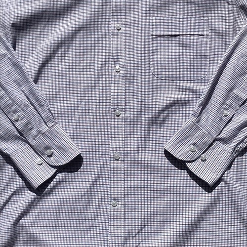Van Heusen Mens Dress Shirt Top Sz Large 86 Multicolour L/S Cotton Blend Button - Picture 7 of 10