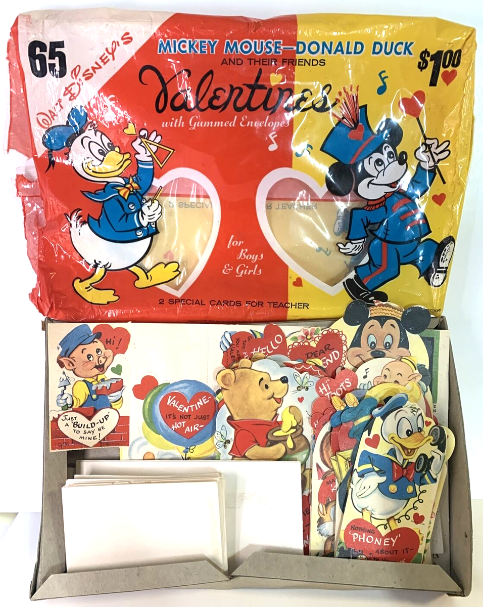 Vintage 1960‚Äôs Disney Valentines by Luster Brite in Original