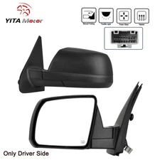 Left Driver Side Power Heated Tow Mirror for 2007- 2013 Toyota Tundra w/ Puddle