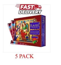 5 Pack Kaveri Natural Mehndi Henna Cones 15g Free and Fast shipping