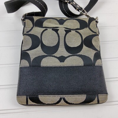 バッグ COACH Signature Stripe Accessory Pouch Coach Signature Stripe Swingpack Crossbody Shoulder Handbag Purse
