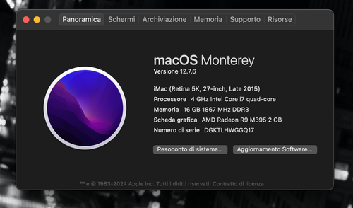 IMAC 17.1 2015 i7-6700k 4.00ghz 16GB RAM 2,12TB FUSION 27" 5K RETINA RADEON R9 - Afbeelding 7 van 8