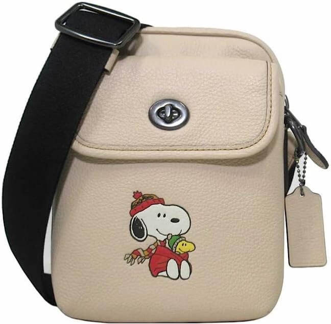 NWT NEW Coach Coach X Peanuts Heritage Crossbody With Snoopy Motif 