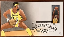 Geerlings 2014 Basketball Wilt Chamberlain Hand Painted FDC 2014 Issue