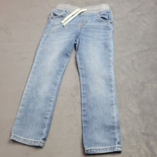 Cat  Jack Boys Skinny Fit Light Wash Denim Jeans With Drawstring Waist