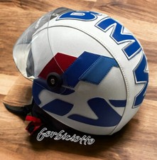 Casco in pelle personalizzato BMW 1300 GS R1300GS S M L XL HELMET Bianco visiera