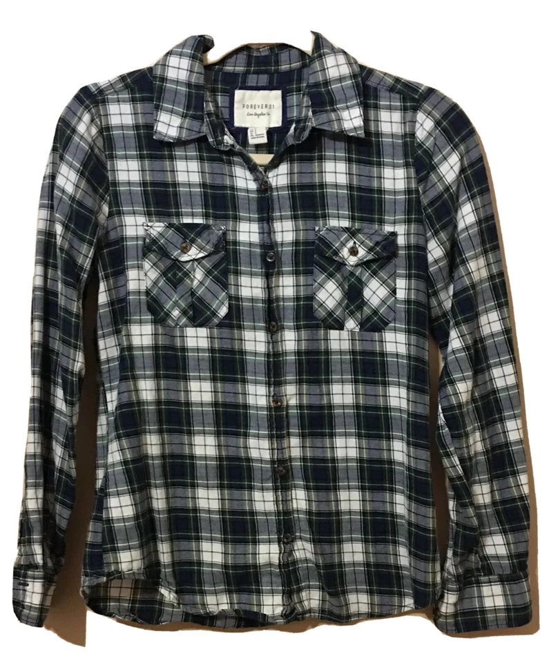 Camisa a cuadro para mujer,con bolsillos, estilo casual. Foto 2 de 4