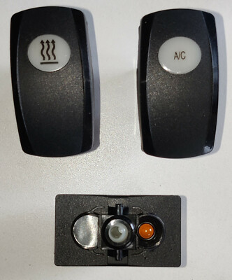 Carling V1D1 On/Off 20A 12V Rocker Switch 1x Amber LEDs Contura V Bus RV