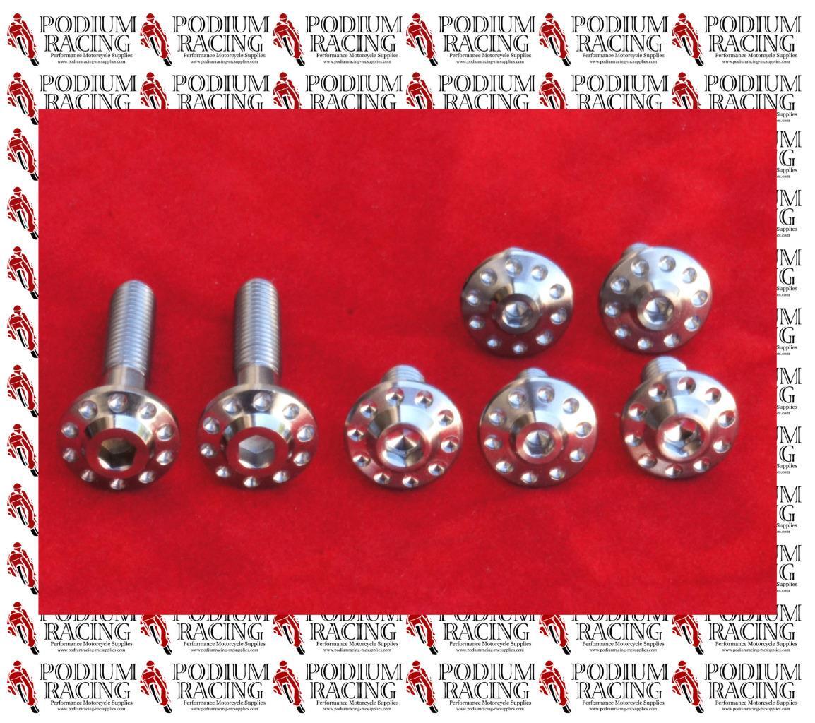 DUCATI DIAVEL SILVER TITANIUM EXHAUST HEAT SHIELD BOLT KIT ALL 3 COVERS