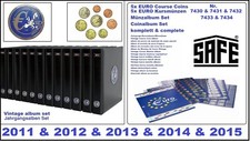 EURO Vintage Coin Album Set 5x 2011-2015 currency coin sets printed page Safe
