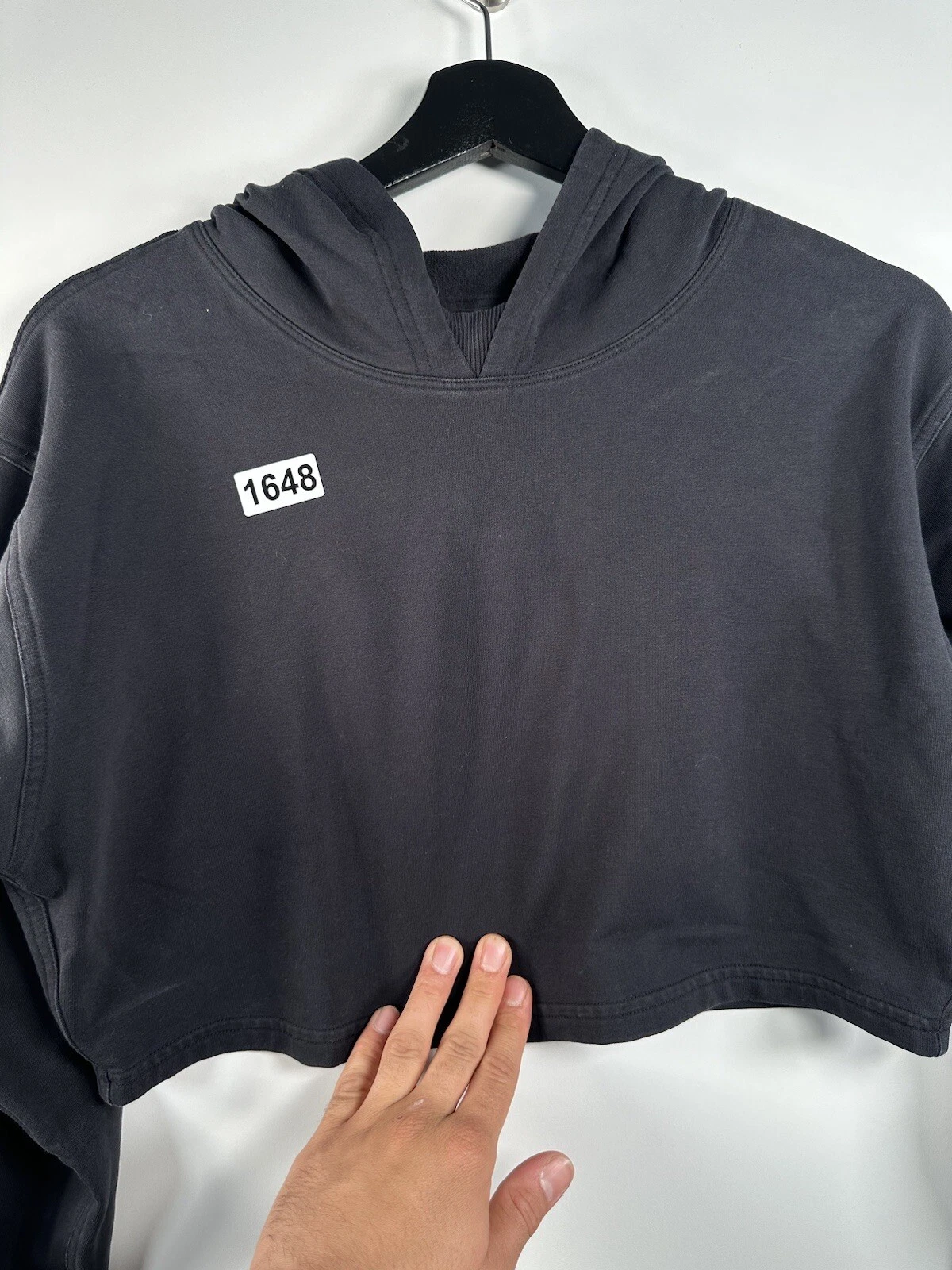 VETEMENTS Felpa con cappuccio nera Lululemon donna tutta la tua taglia 19x15 5 yoga atletico