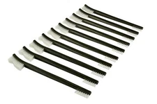 New 50pc 7" Double Ended Gun Cleaning Brush Plastic Handle Set - Nylon Bristles