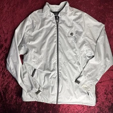 Sun Mountain Mens XXL White Zip Up Golf Jacket Waterproof Activewear Warm