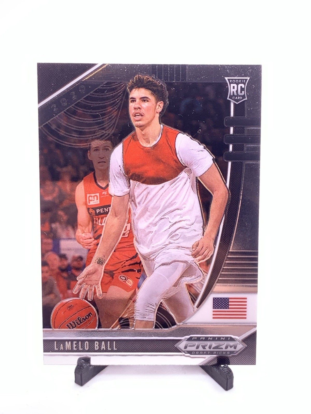 2020-21 Panini Prizm Draft Picks LaMelo Ball Base Rookie Card #43