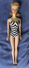 Vtg Barbie Doll #3 or #4 Blonde Ponytail TM Nipples Japan Mattel w/Orig Swimsuit