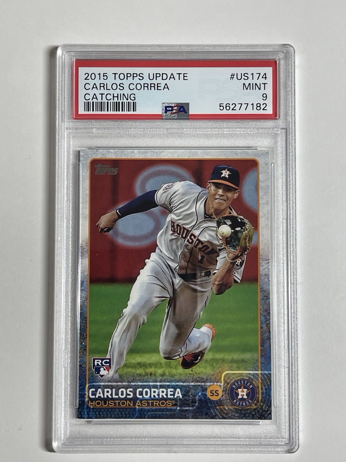 2015 Topps Update Series - Carlos Correa #US174 Catching (RC) PSA 9