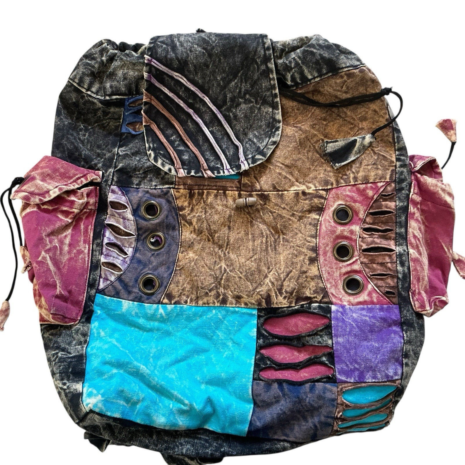 Rising International Patchwork Stonewashed Drawst… - image 1
