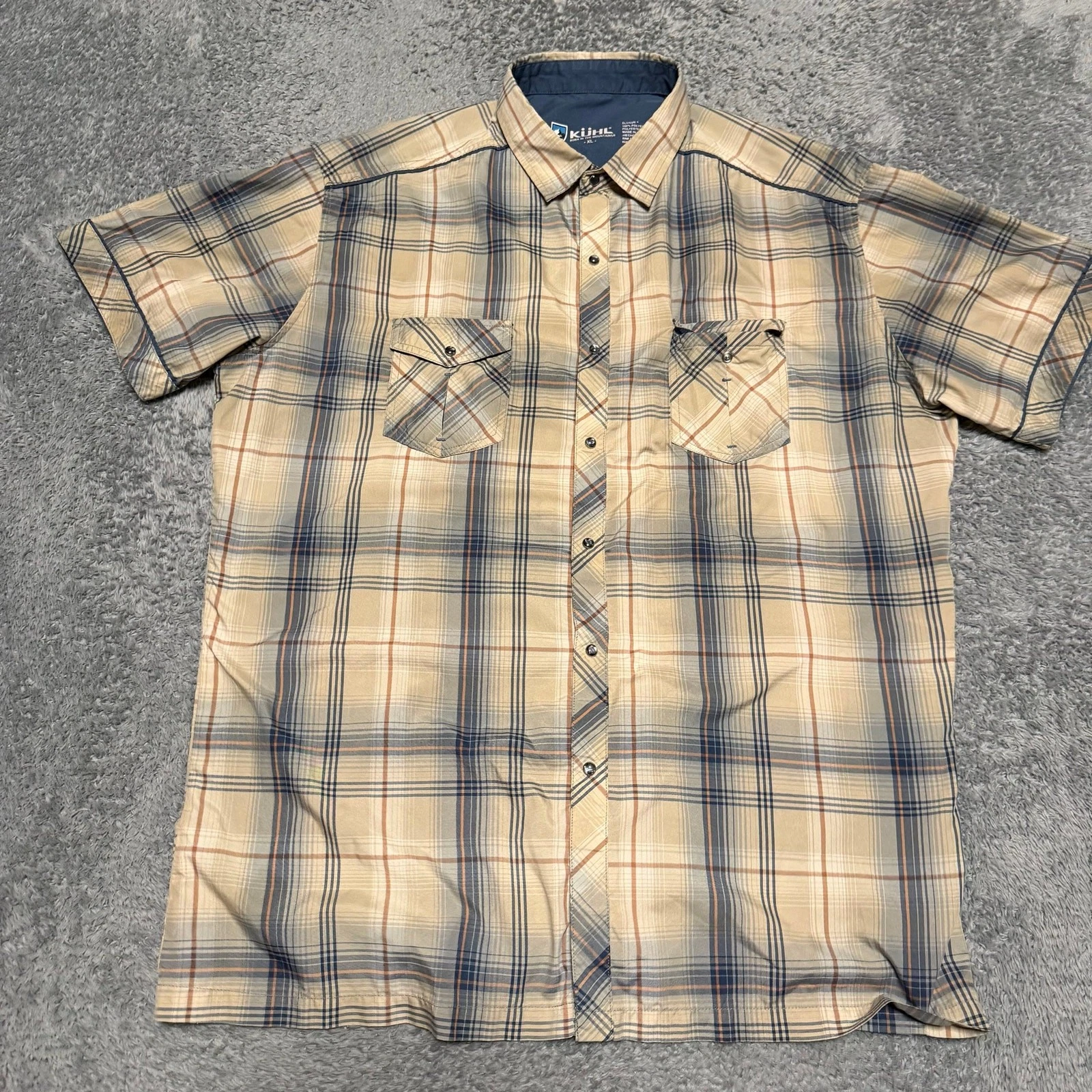 Kuhl Eluxur Shirt Mens XL Mountain Outdoor Hiking Camping Snap Performance