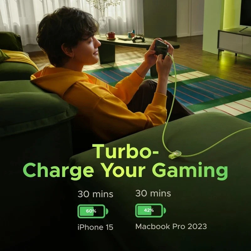 UGREEN 100W USB C Genshin Impact Edition PD Fast Charge Cable For iPhone Samsung - Image 2 of 4