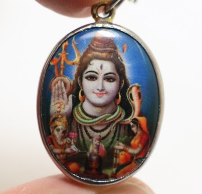 LORD SHIVA MAHADEV OM PENDANT BLESSED 1980s MAHADEVA GREAT GOD SIVA HINDU LOCKET