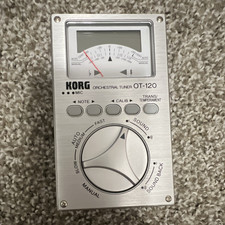 Korg OT-120 Orchestral Tuner Built-In Mic LCD Display Silver