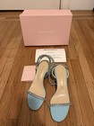 NWT Authentic Mach & Mach Sky Blue Crystal Satin Sandals With Low Heel Size 40 — photo 5