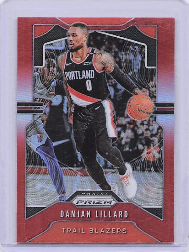 2019-20 Panini Prizm Damian Lillard Prizms Red #/299 #112