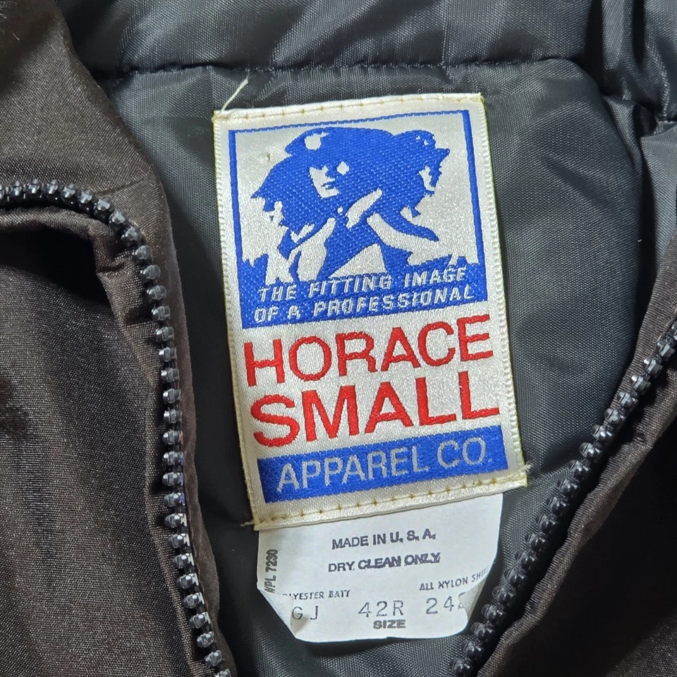 Vtg HORACE SMALL Law Enforcement Police Security Winter Jacket Fur Lined 42R - Image 2 of 4