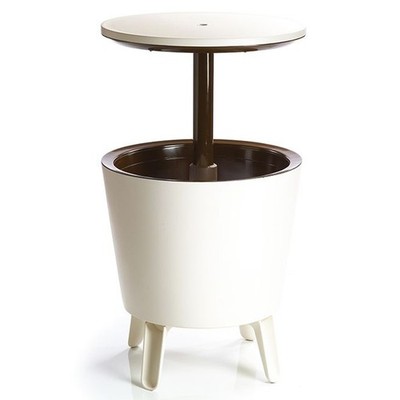 Gartenbar Keter Cool Bar 3in1 Tisch Bar und Kühlschrank cremebraun