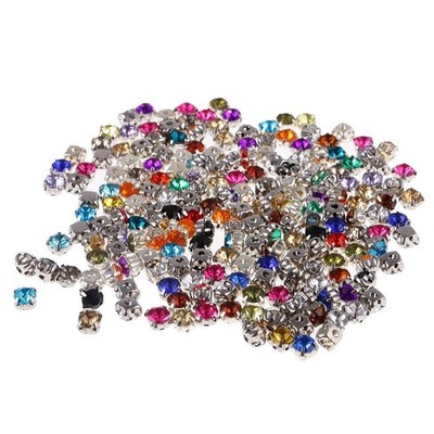 200 stück diy nähen auf diamantce kristallen nähen basteln mischfarbe 6mm