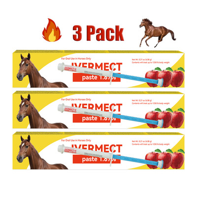 3 Pack In Box Paste Horse Dewormer Apple Flavor wormerEXP 01/2028