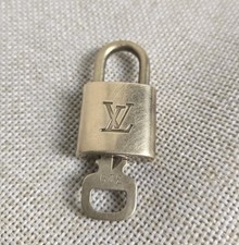 Louis Vuitton Lock  Key 329 Padlock Gold Authentic