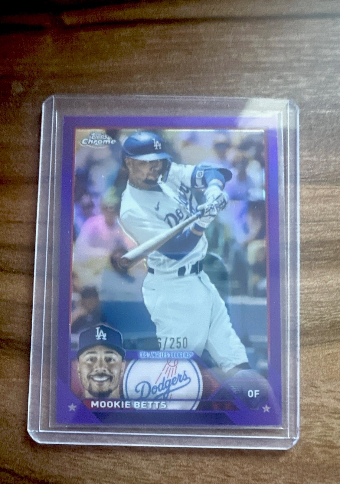 2023 Topps Chrome - Mookie Betts #150 Purple Refractor #’d 096/250