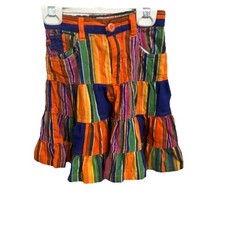 The Children's Place Girls Size 6 Tiered Striped Multicolor Cotton Skirt