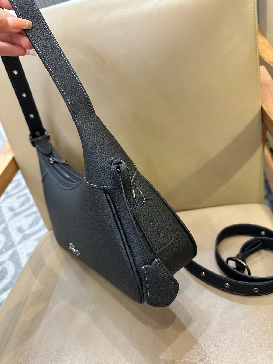Coach Black Leather Convertible Hobo Bag Crossbody Shoulder Free