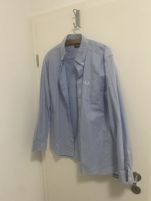 Fred Perry Shirt Light Blue Size L Free Shipping Worldwide