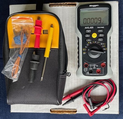 Megger AVO 835 True RMS Digital Multimeter (4.5 Digit, 1000V/10A) w/Leads & Case
