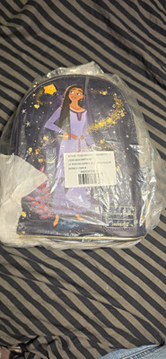 Loungefly Disney Wish Asha Mini Rucksack Sterne Glitzer Reißverschluss