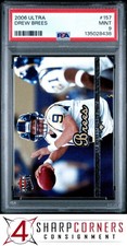 2006 ULTRA #157 DREW BREES CHARGERS HOF POP 5 PSA 9