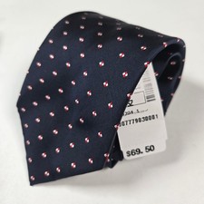 Jos. A. Bank Tie Mens Navy Blue 100 Silk Geometric Executive Collection NEW