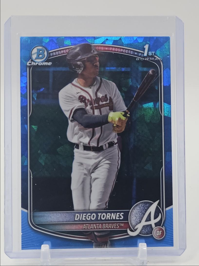 DIEGO TORNES 2025 BOWMAN CHROME 1ST SAPPHIRE ATLANTA BRAVES B Q3152