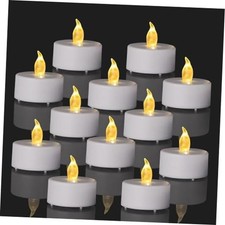 100PCS Flameless LED Tea Lights Candles, Realistic and 100 pack WarmYellow