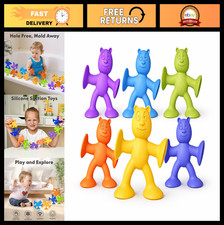 6 PCS Suction Cup Bath Toys - No Hole Toddler Sensory Fidget Toys for Ages 1-3