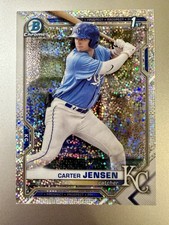 2021 Bowman Draft Carter Jensen 1st Sparkle Refractor #BDC-106 Royals Rookie