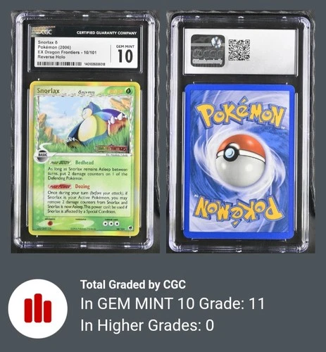 Pokemon Snorlax EX Dragon Frontiers Reverse Holo Rare 10/101 Delta Species 2006