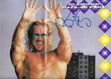 OV40  DIAMOND DALLAS PAGE  signed Vintage Wrestling Magazine POSTER w/COA